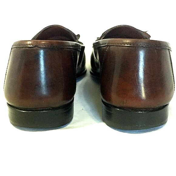 Giorgio Brutini Shoe 9.5 D Lizard Kiltie Tassel Loafer Le Glove Brown SlipOn Men main image 5